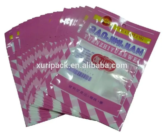 plastic stand up ziplock aluminum foil bag for food