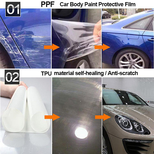 OEM Clear Clear Protective Wrap สำหรับรถยนต์ antifouling วัสดุ TPH UV ป้องกัน 1