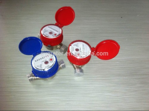 Single Jet dry type water meter with brass body
