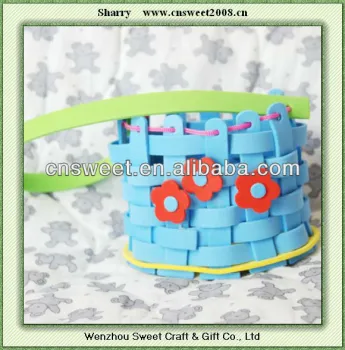 Kids Handmade EVA flower woven basket