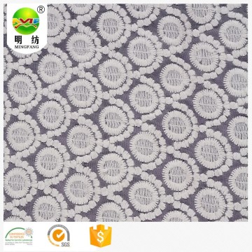 fanned chemical embroidery lace fabric for girl clothes