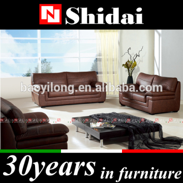 925 Fashion single carved-wood genunie leather sofas