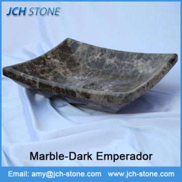 Marble-dark emperador nature stone fancy bathroom sinks