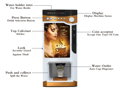 Instant Vending Coffee Machine: Tabletop Easy Hot Drink Automatic Vending Machine