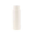 Botella cilíndrica de HDPE blanca de 70 ml con cuello de 30 mm