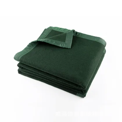 Double-Sided Fleece Military Olive Green Blanket