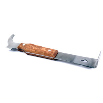 Wooden Handle Bee Hive Hook Scraper Stainless Steel Beekeeping Tools Equipment