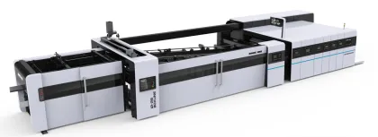 HRB-1228 Fully Automatic Vacuum Transport Flexo Folder Gluer FFG Box Line