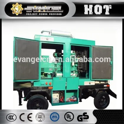Power supply trailer generator 60HZ 105kva portable silent power generator for sale