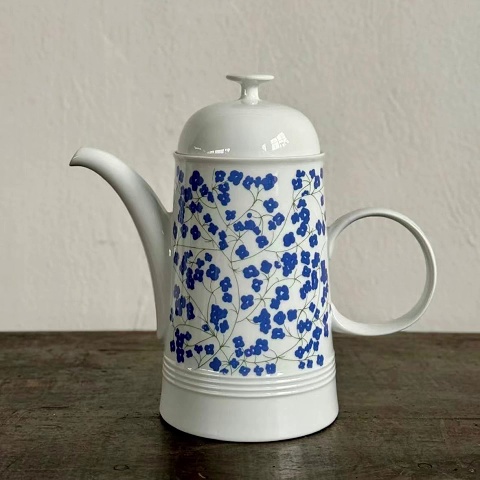 Elegant White Dinnerware with Blue Floral Accents