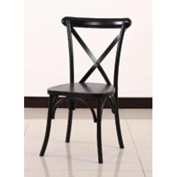كرسي طعام حديث من الخشب الصلب من الروطان متقاطع الظهر