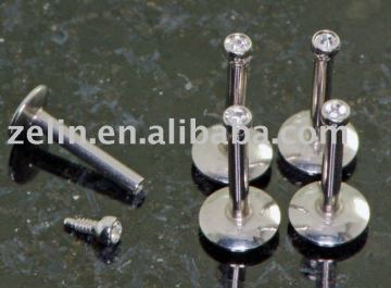 4 Clear Tiny 1.5mm CZ Internal Thread Lip Monroe Tragus,lip rings,lip jewelry
