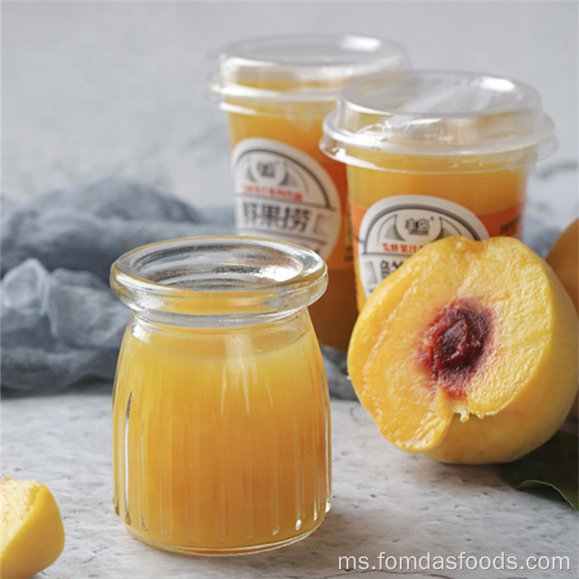 Peach Yellow diced dalam jus mangga yang ditapai