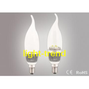 3 Watt LED Candle Christmas Light Bulbs