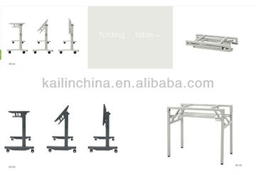 KE-15 factory price OEM green material full steel electric powder paint foldable structure board room flexible train table
