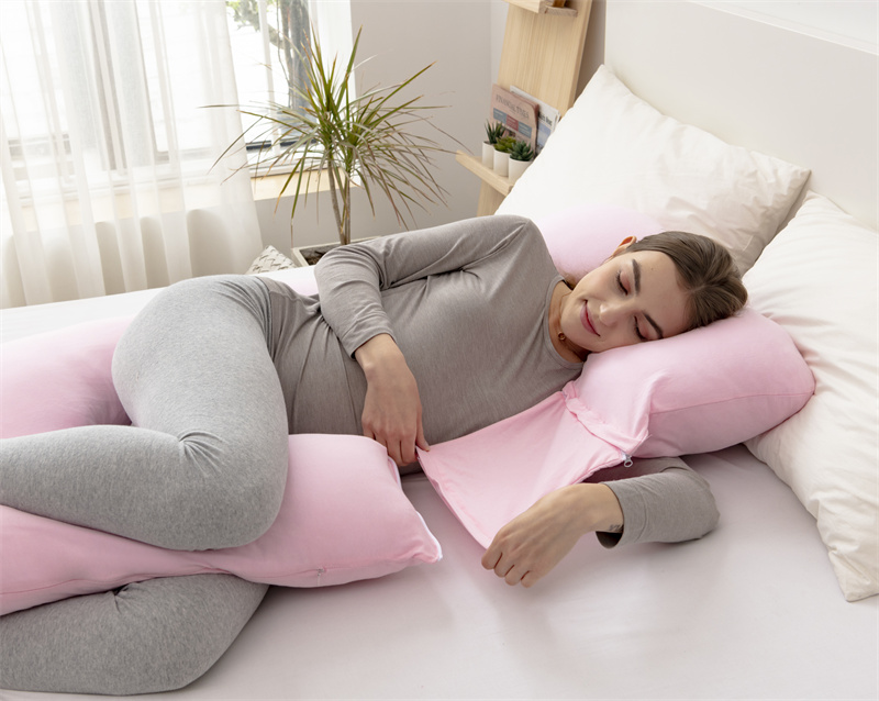 Almohada de embarazo en forma de U algodón para dormir