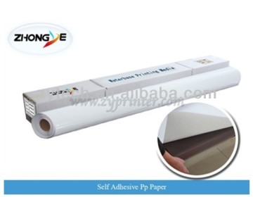 Self adhesive pp paper for eco-solvent