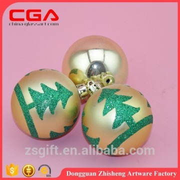 Hand pained plastic round ball christmas painted ball ornaments