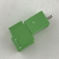 pluggable straight angle pin PCB terminal block