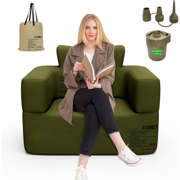 PVC Flocking Outdoor Inflatable Glamping Air Lounge Sofa