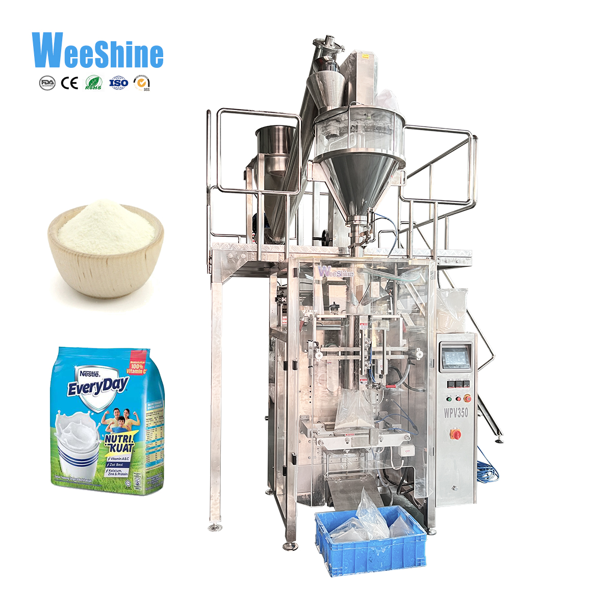 Máquina de llenado de bolsas de leche seca de Weeshine