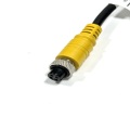 Cavo di prolunga M12 da 4 pin maschio a femmina, cablaggio impermeabile giallo lungo 15000 mm
