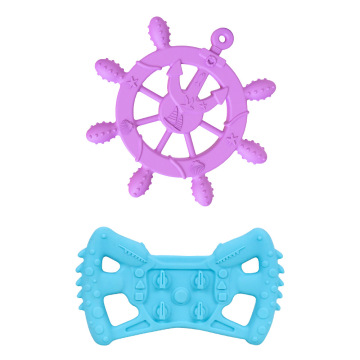 Baby Teether Toy Helm Handle Shape Teether