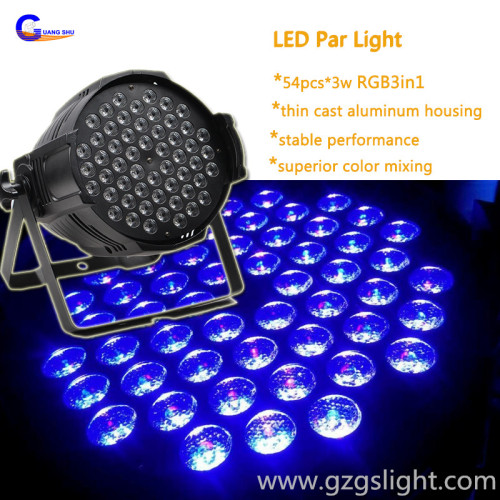 Hot RGB3in1 54pcs*3W LED Par Can Light with superior dimming