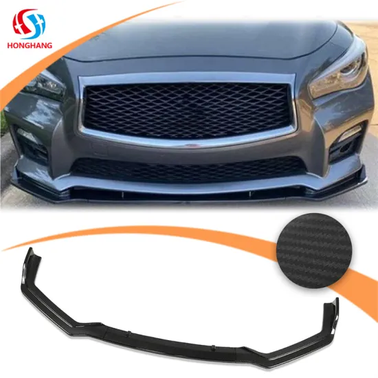 Japanese Auto Car Accessories - Black Glossy Front Bumper Lip Splitter for Infiniti Q50 (2018+)