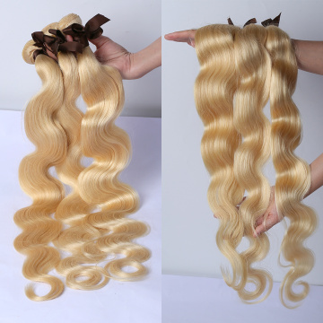613 Color Body Wave 1 3 4 Bundles Brazilian Human Hair Weave Remy Weft 28 30 40 Inch Blonde Hair Extensions Middle Ration