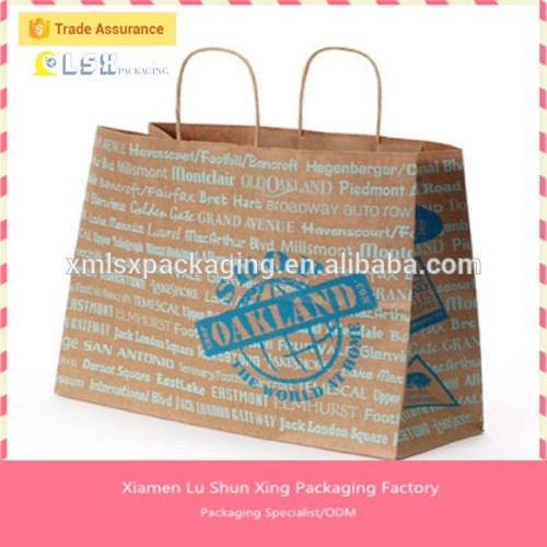 Brown Kraft Paper Carry Bags With Paper Twisted Handle, High Quality