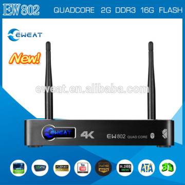 Eweat smart android4.4 tv box with XBMC preinstalled full hd 1080p porn video streaming android tv box