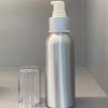 Empty lotion pump aluminum bottle cosmetic packaging