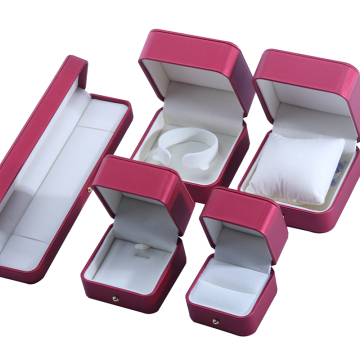 Custom Wholesale Red PU Leather Jewelry Packaging Box