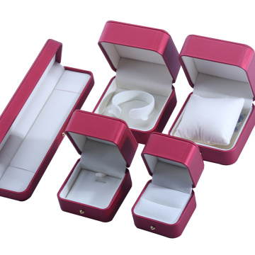Custom Wholesale Red PU Leather Jewelry Packaging Box