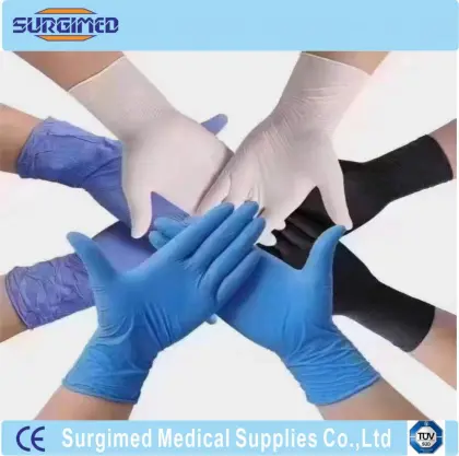 nitrile powder free medical protective examination gloves