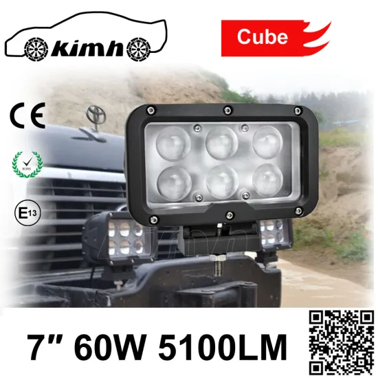 Cube Shape 60W 10-50V DC Auto Parts 6000K powerful led work light