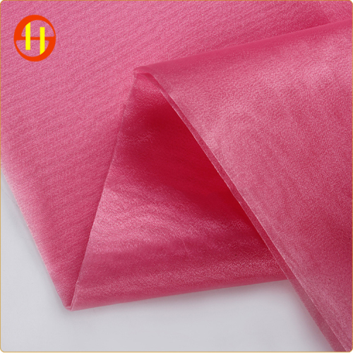 Garment polyester stiff organza fabric for wedding dress