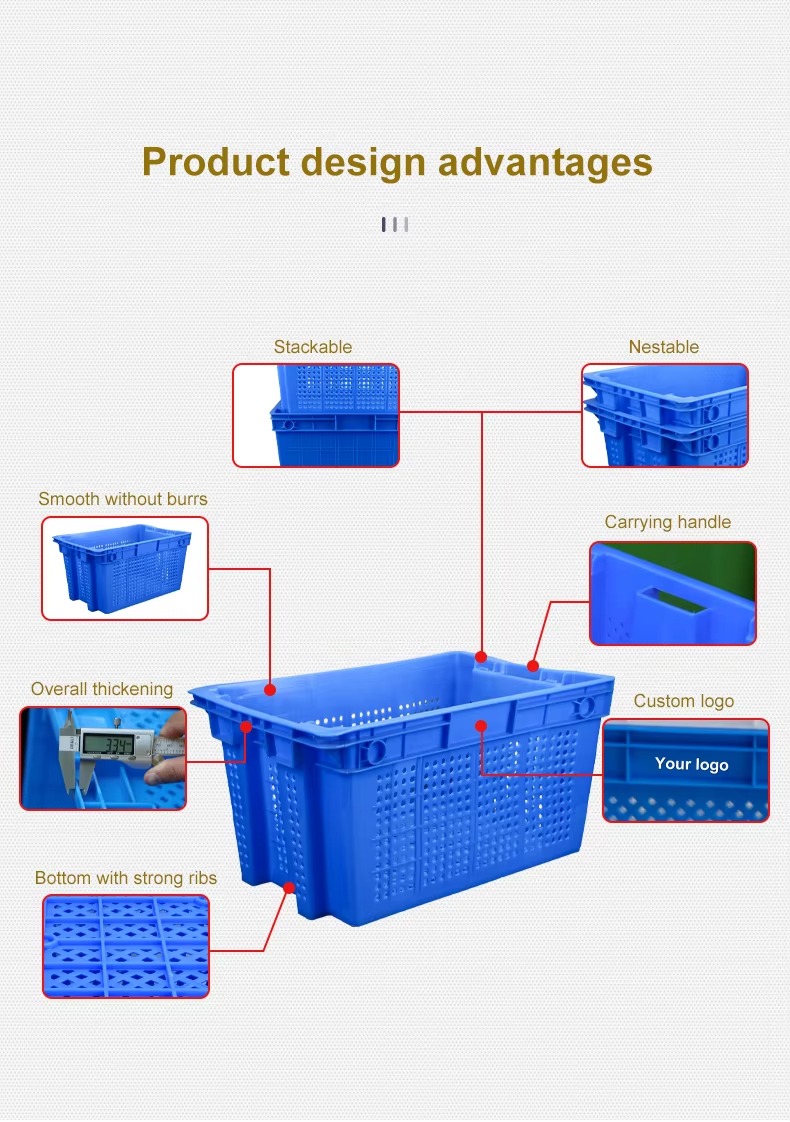 Nestable Stackable 600x400x310mm Plastic Crates9