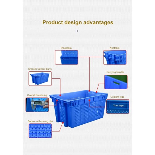 Good Quality Nestable Stackable 600x400x310mm Plastic Crates