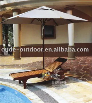 Wooden Sun Lounger Swimming Pool Lounger Chair