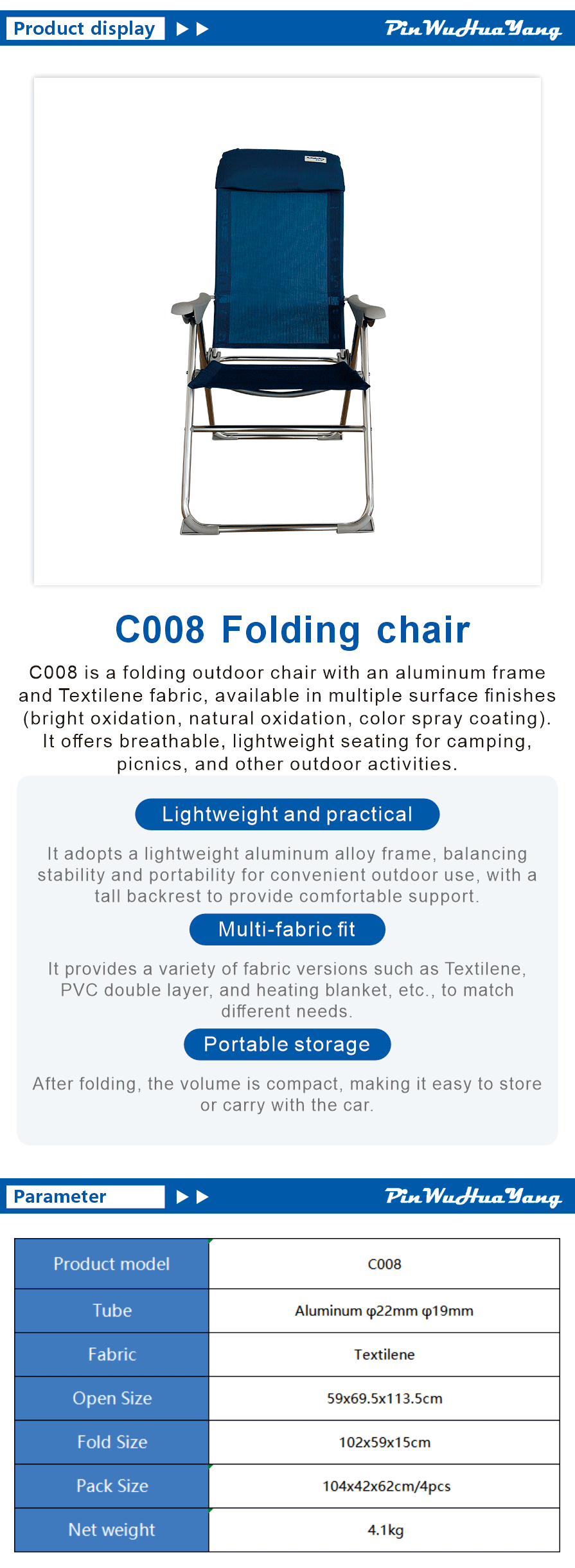 foldable single camping chair