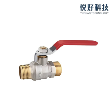 Resistente valvola a sfera manuale in ottone con maniglia cromata