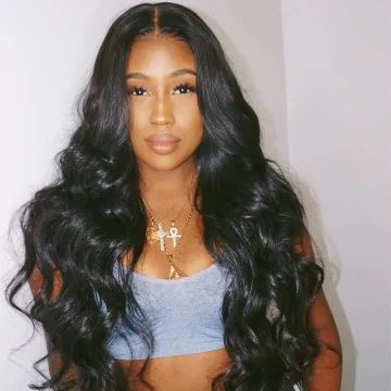 Beauty youth Large Cap Wigs Natural color wig curly hair brazilian human hair 1b Italian lace frontal wig grade 10A