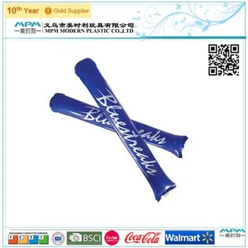 Cheer Leader Inlfatable Noisemaker Sticks, Inflating Stickers, Inflated Noisemaker Sticks