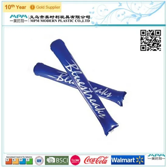 Cheer Leader Inlfatable Noisemaker Sticks, Inflating Stickers, Inflated Noisemaker Sticks