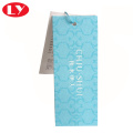 Aangepaste productpapier hangtag met aangepast logo