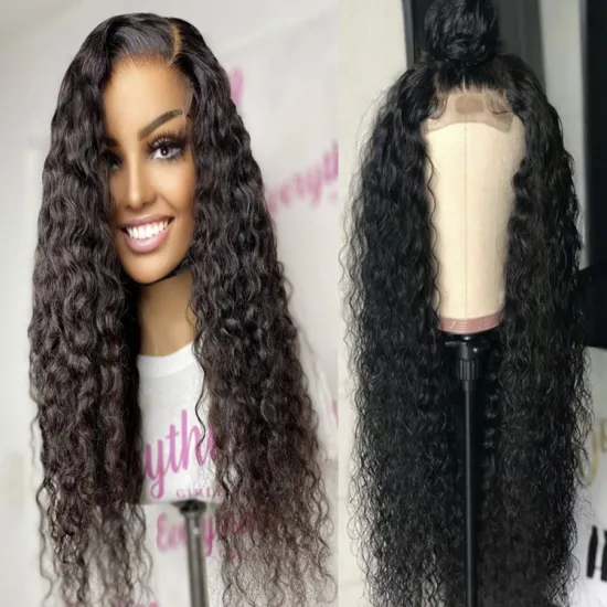 Wholesale Raw Indian Virgin Hair HD Lace Frontal Wig Women Curly Wig Full Swiss Lace Front Closure Human Hair Wig Kinky Curly