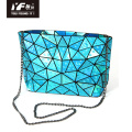 Geometric water drop chain bags PU clutch bag