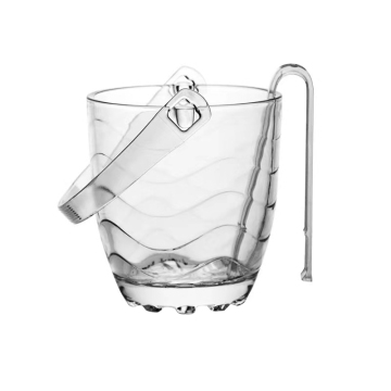 750ml Transparent Whiskey Ice Bucket with Stainless Handle